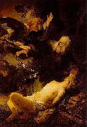 REMBRANDT Harmenszoon van Rijn Abraham and Isaac, Spain oil painting artist